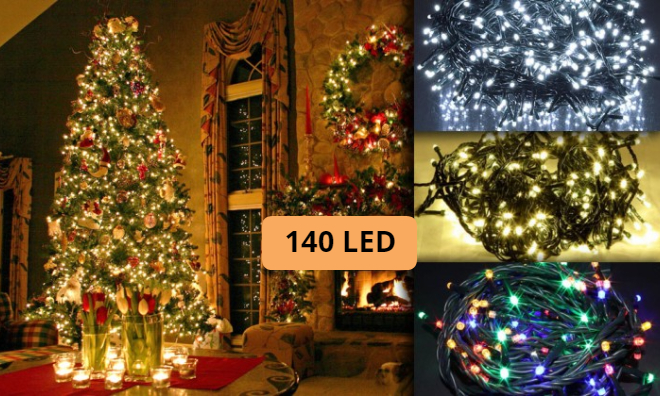 LED karácsonyi izzósor 140 LED-es