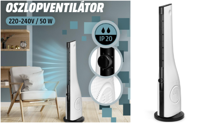 Aircool Oszlopventilátor 50 W